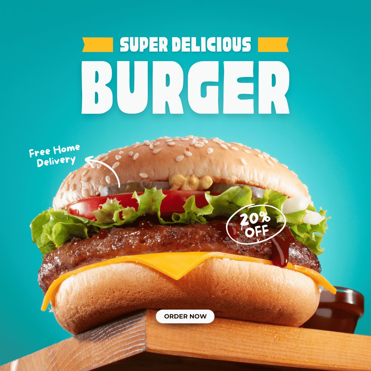 super delicious burger preview image.