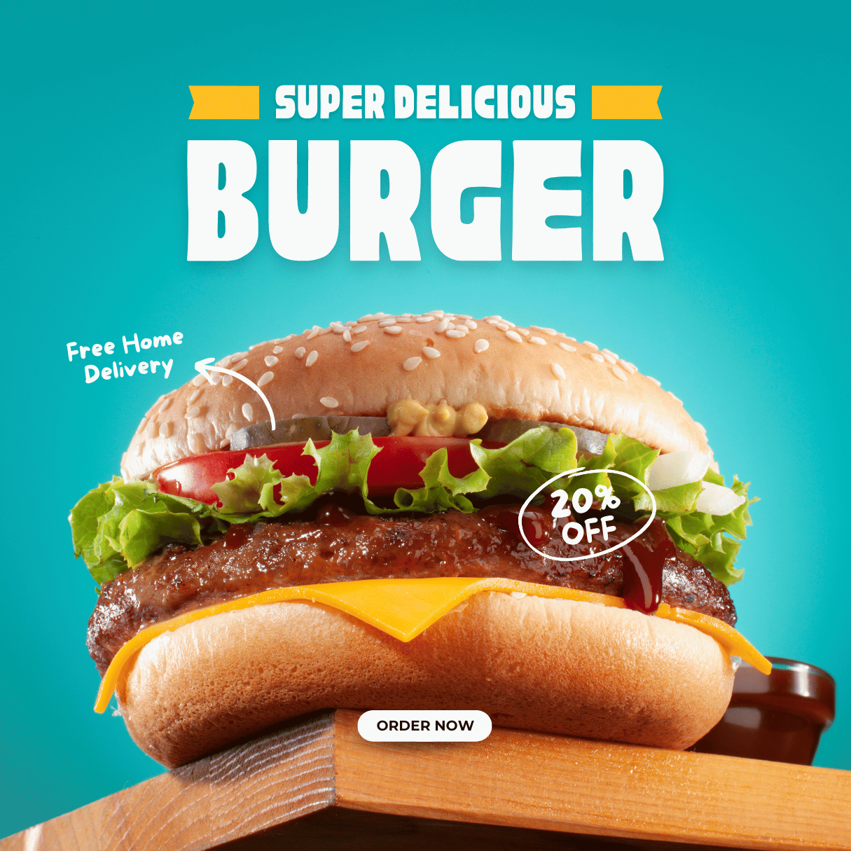 super delicious burger pinterest preview image.