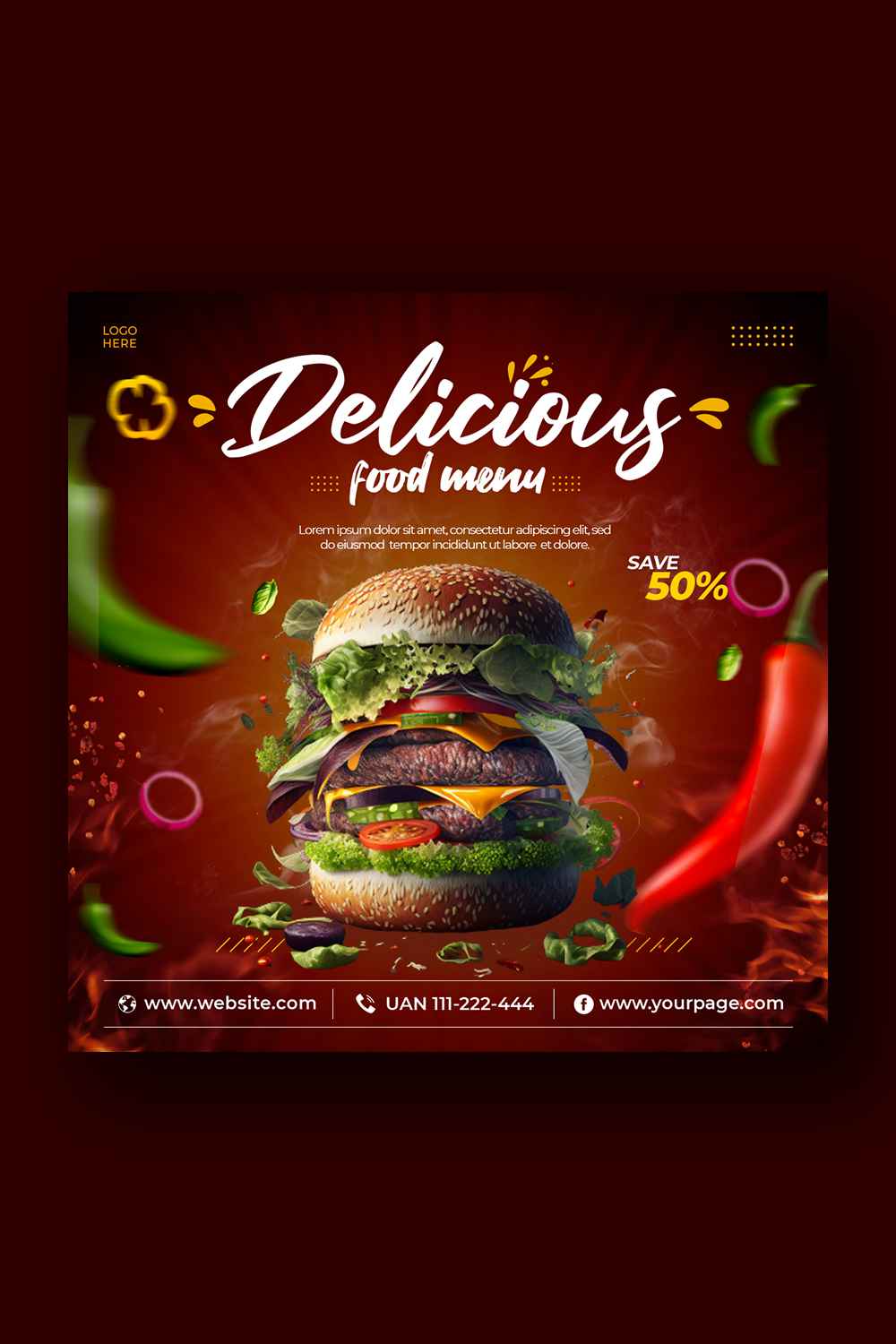 Food post design ( fast food post design ) restaurant post design burger post design pinterest preview image.