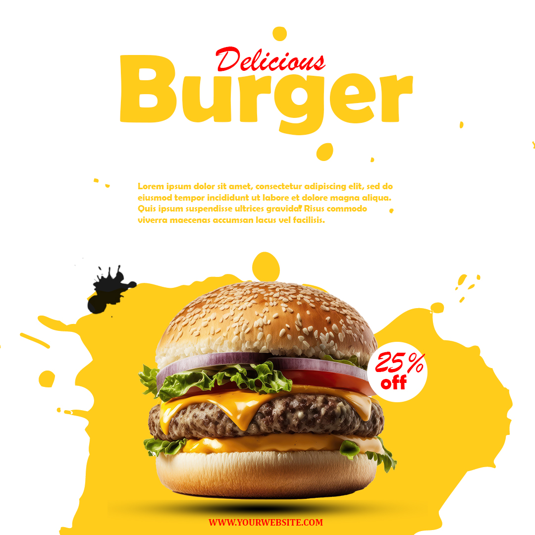 burger poster white 503