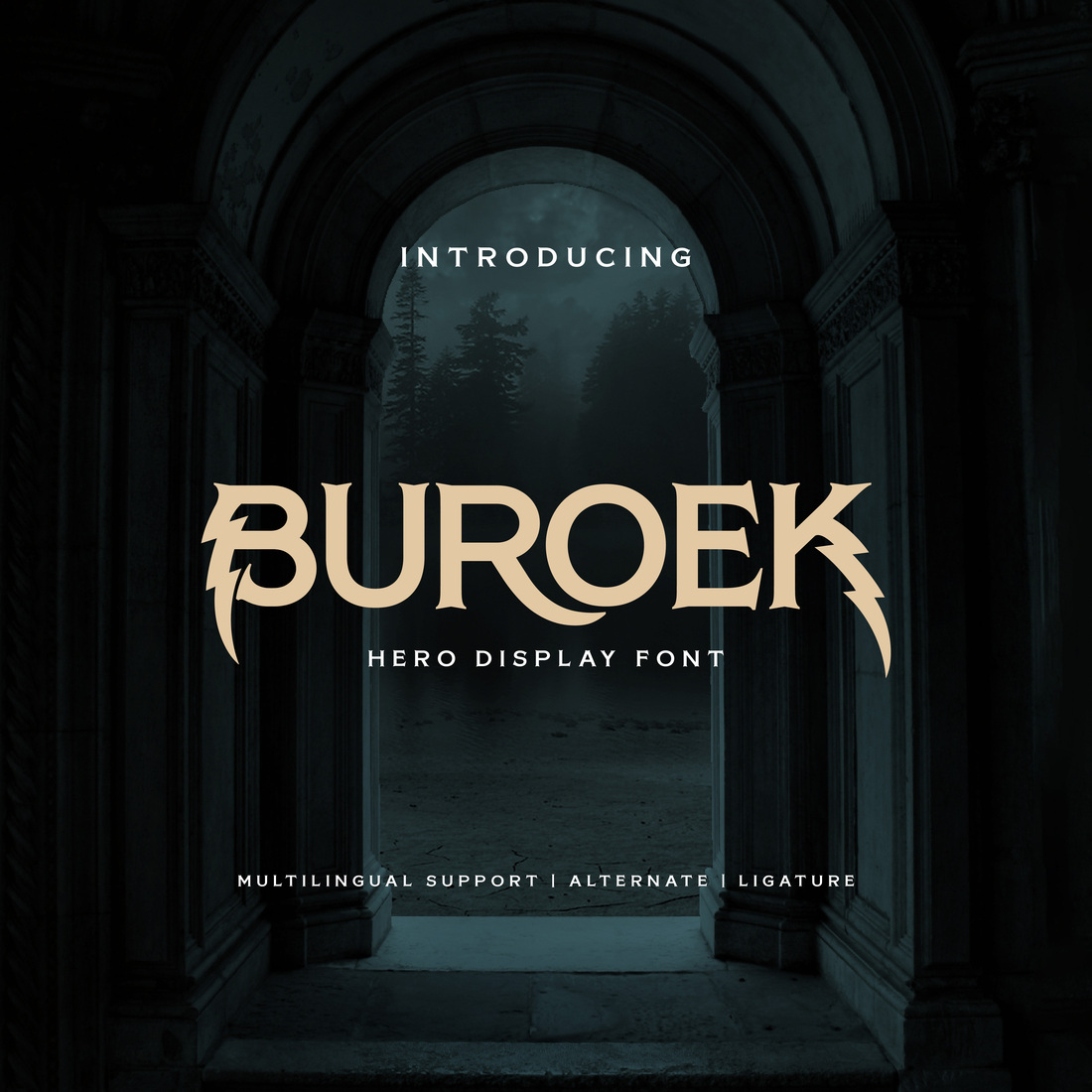Buroek | Display Hero Font preview image.