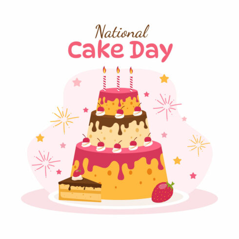 11 National Cake Day Vector Illustration cover image.