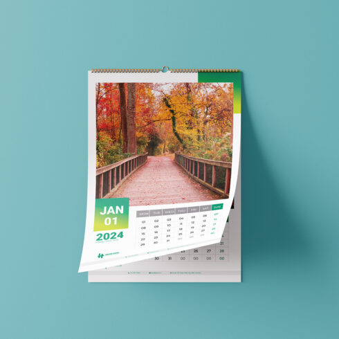 Calendar Design Template 2024 cover image.