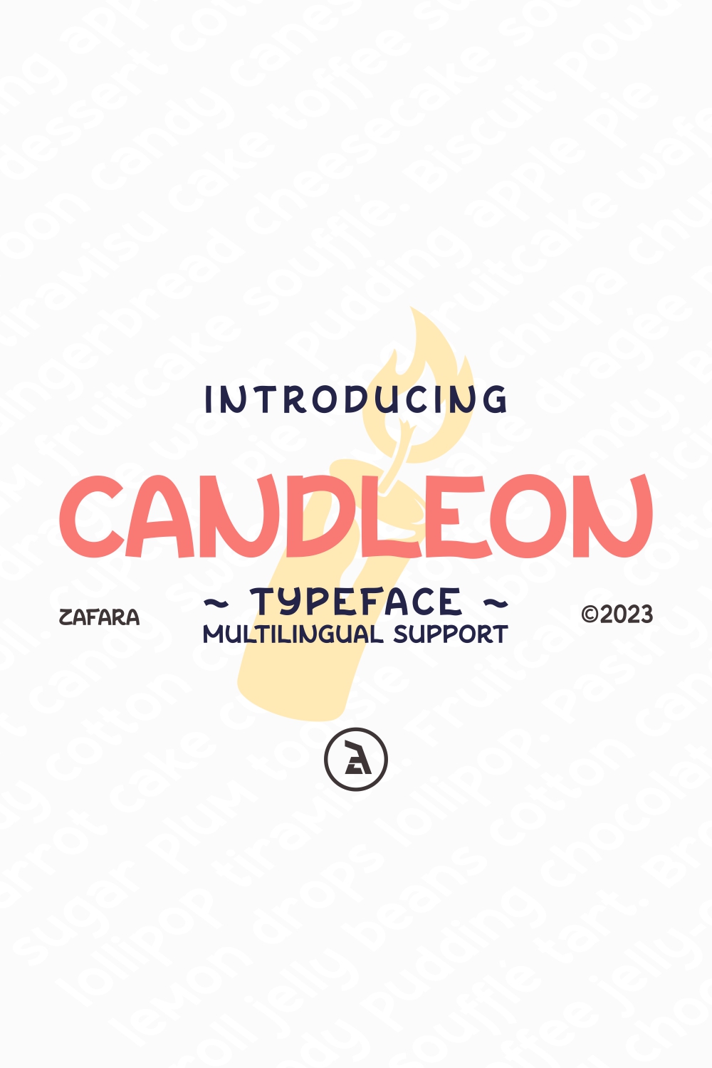 CANDLEON Typeface pinterest preview image.