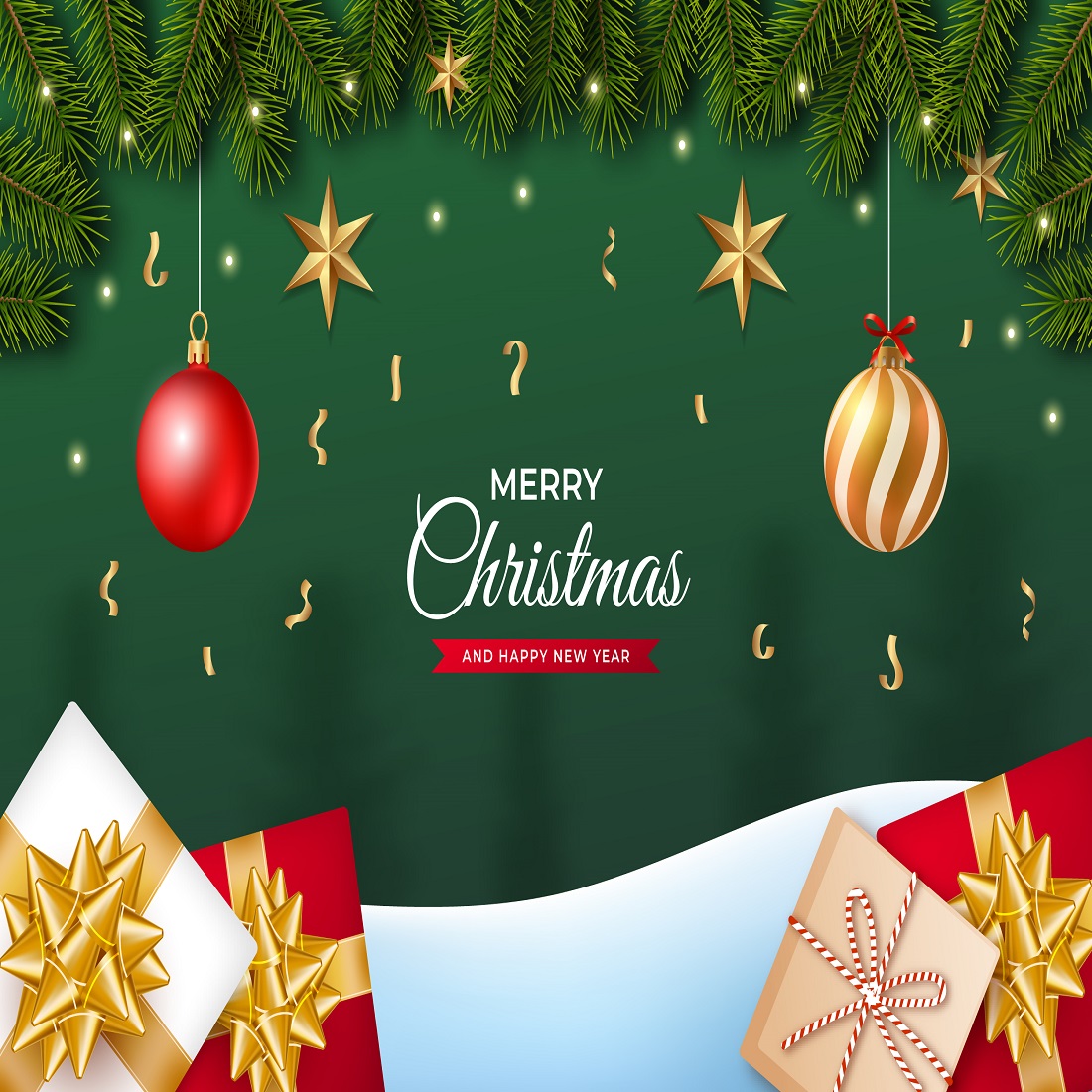 Merry Christmas background preview image.