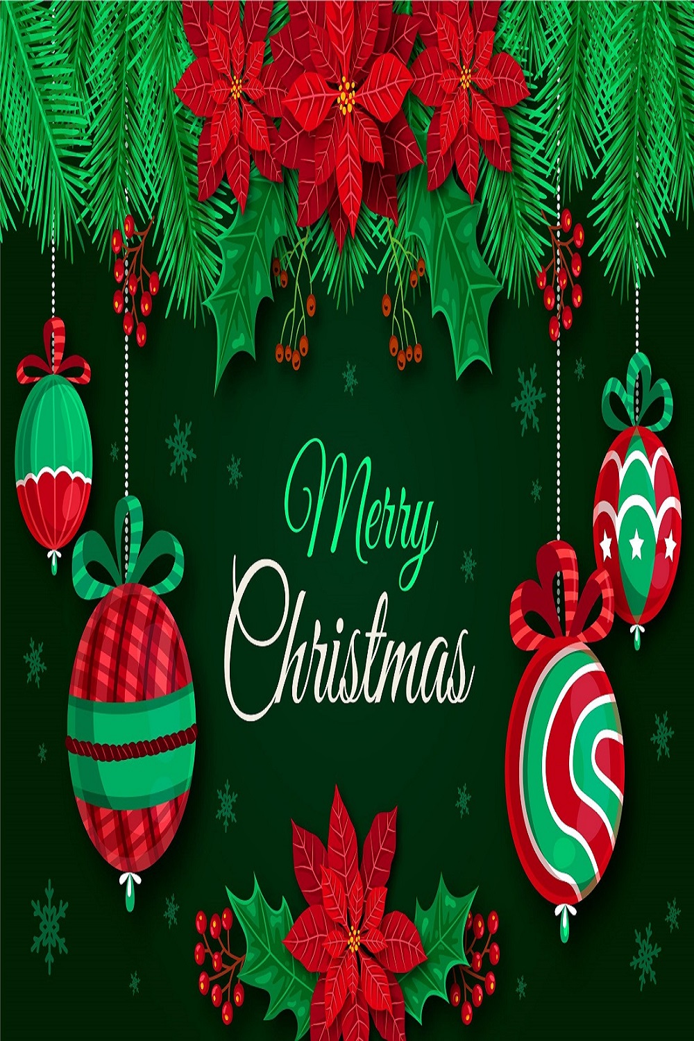 Christmas Background flat design pinterest preview image.