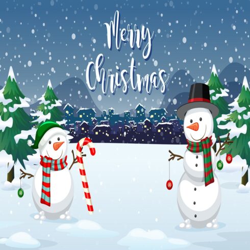 Christmas outdoor background cover image.