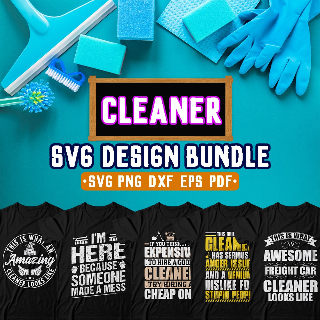 Cleaner SVG Design Bundle cover image.