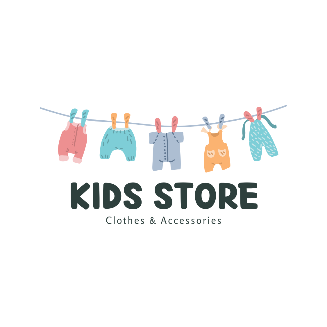 colorful minimalist kids store logo 105