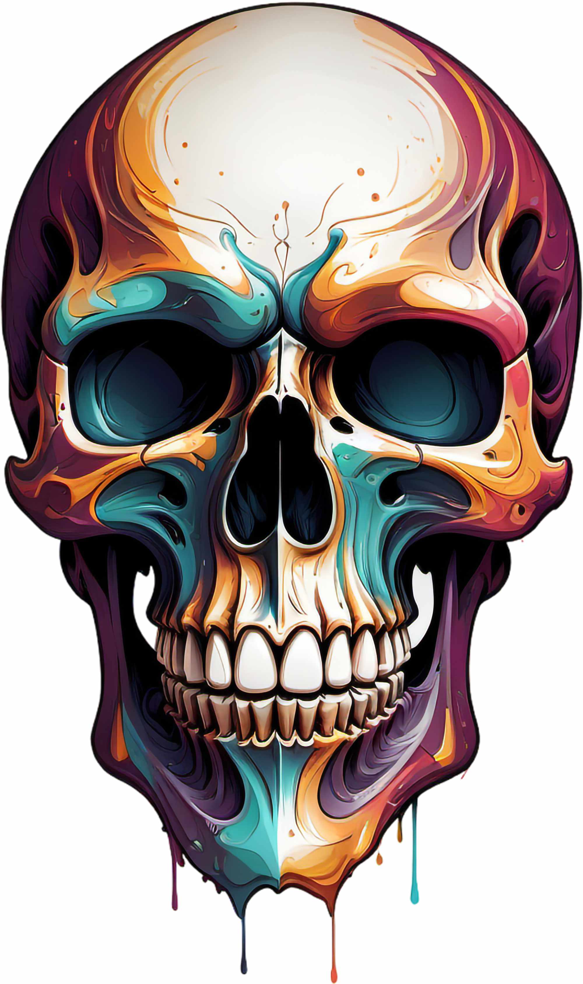 colorful skull t shirt design 2 53
