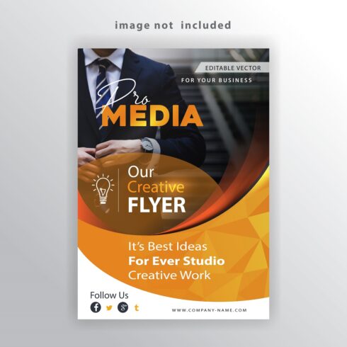 Corporate editable flyer template cover image.