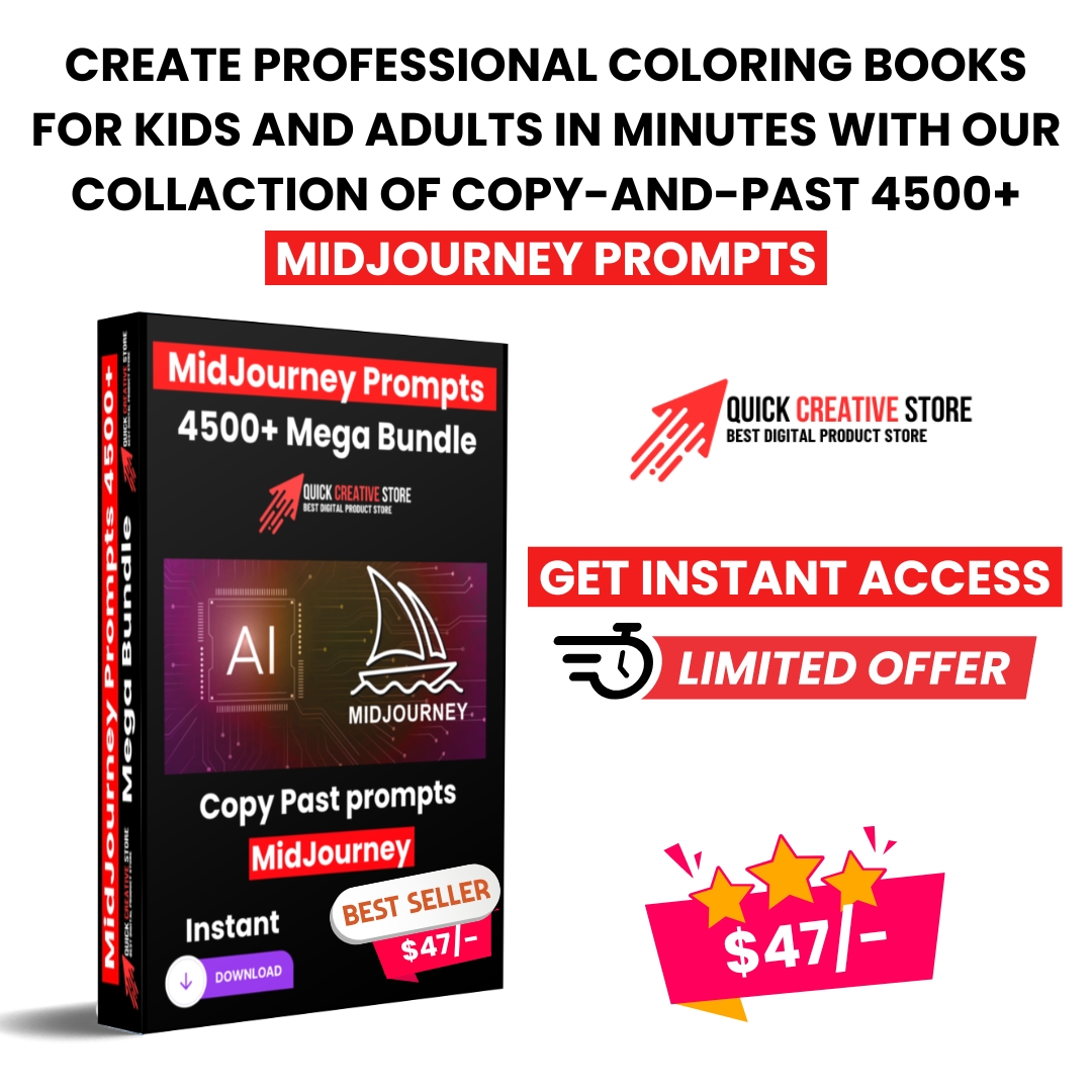 create professional coloring books for kids and adults in minutes with our collaction of copy and past 4500 midjourney prompts 960
