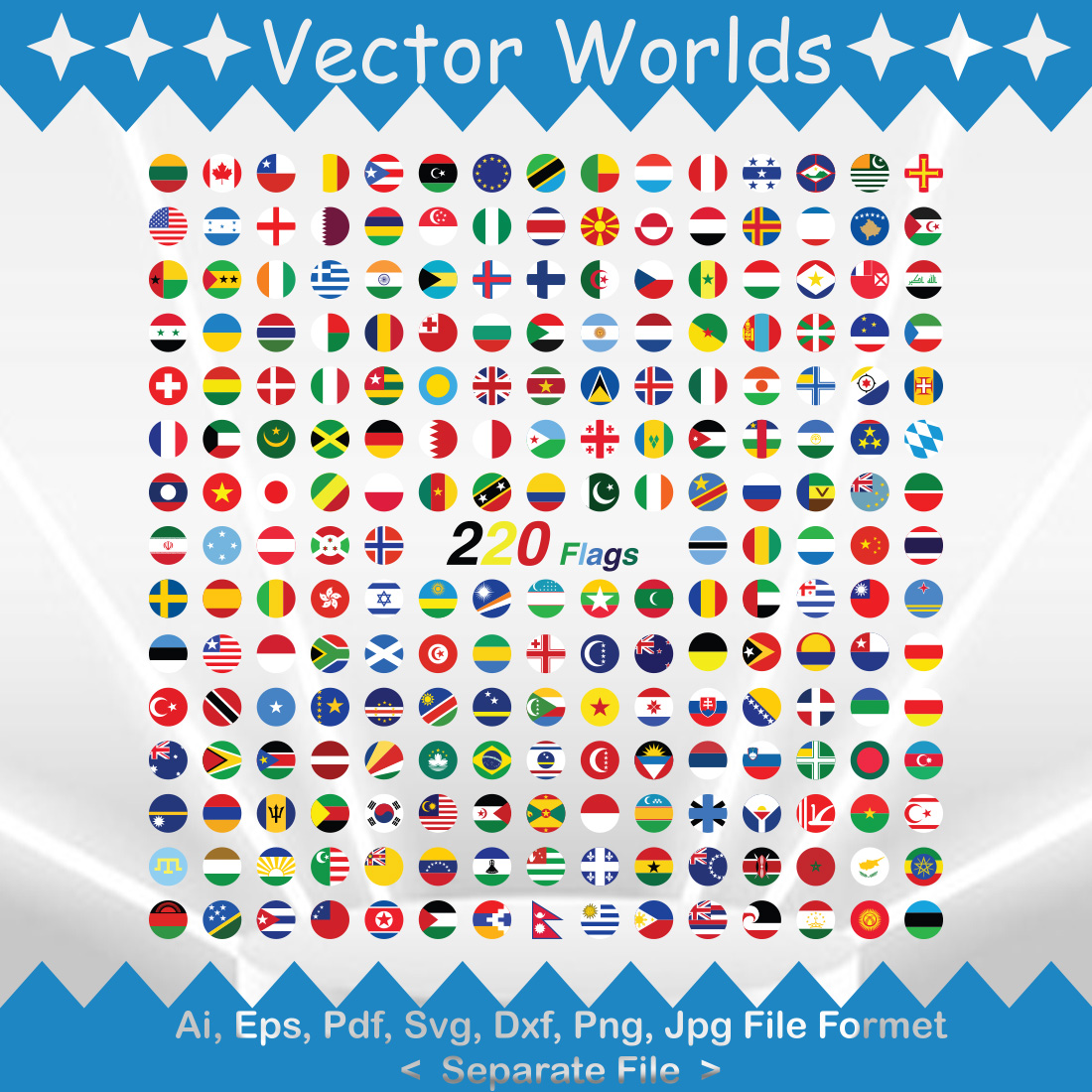 Flag Of The World SVG Vector Design preview image.