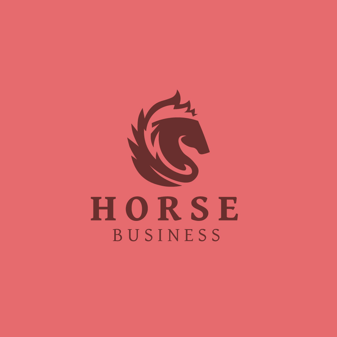 Fire Horse Logo design preview image.
