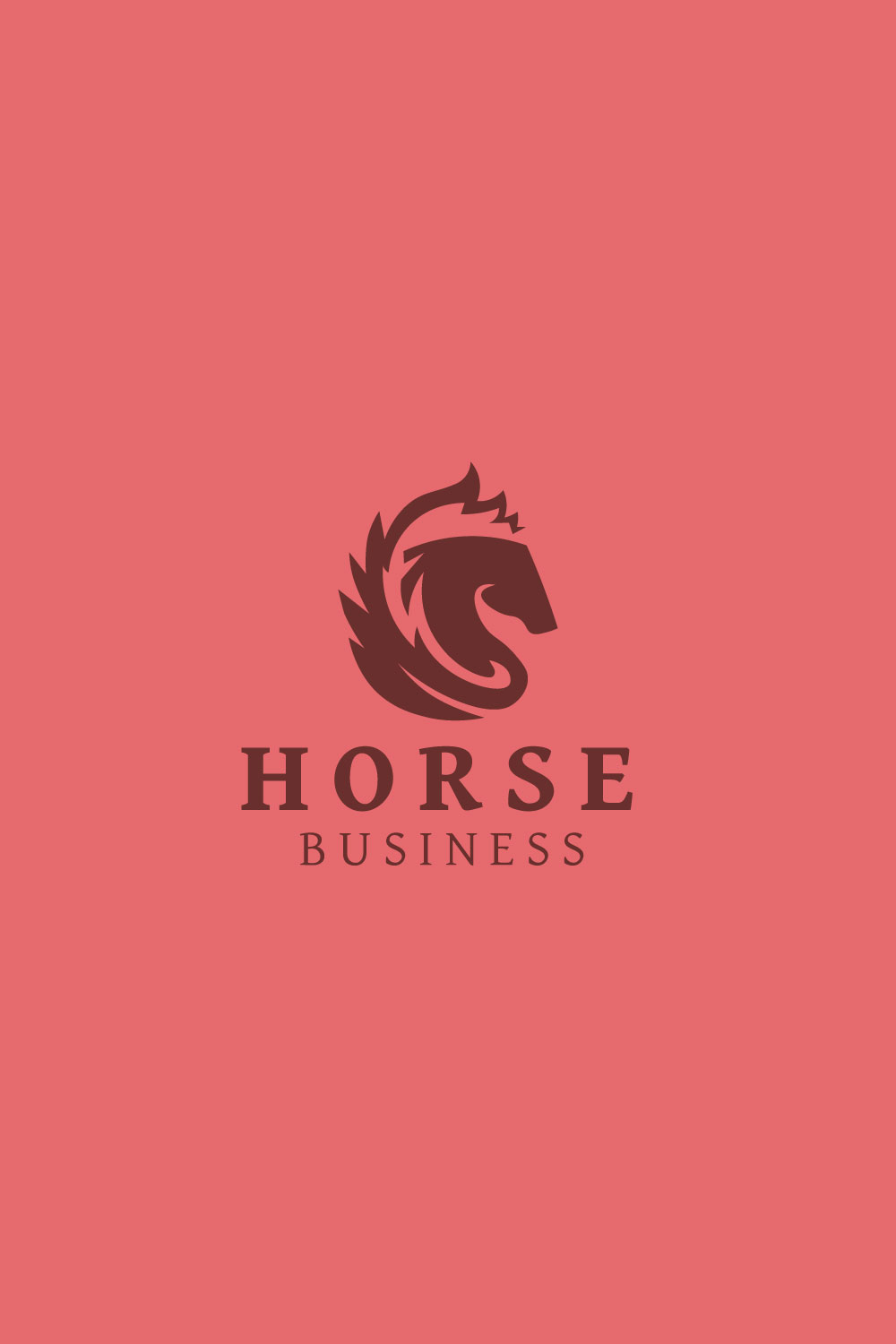 Fire Horse Logo design pinterest preview image.