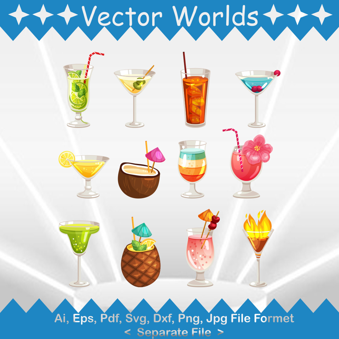 Fruit Juice SVG Vector Design preview image.