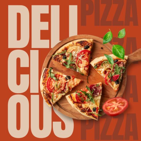 delicious pizza cover image.