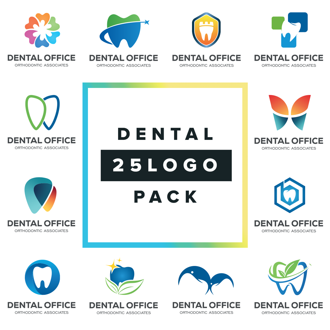 Dental Clinic Logo Pack Collection Part 1 preview image.