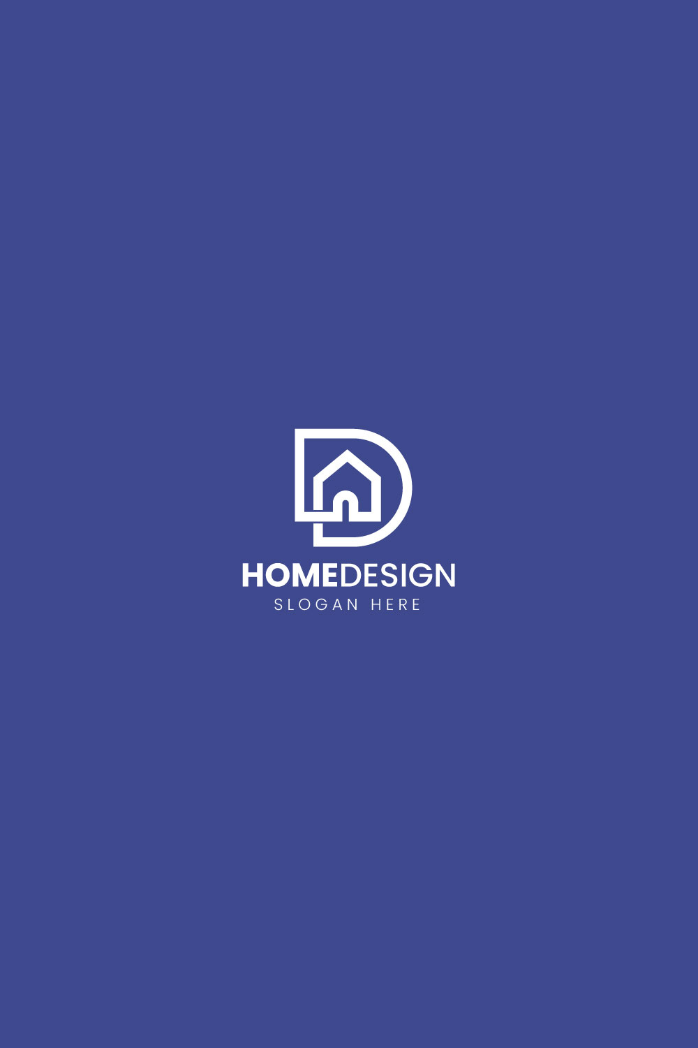Letter D Home Logo design pinterest preview image.