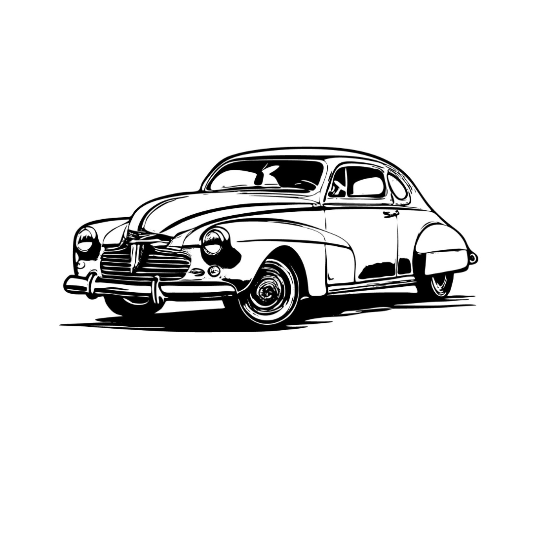 vintage car logo illustrations preview image.