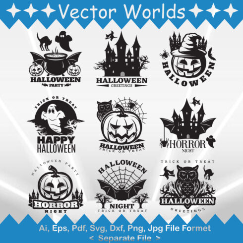 Halloween SVG Vector Design cover image.