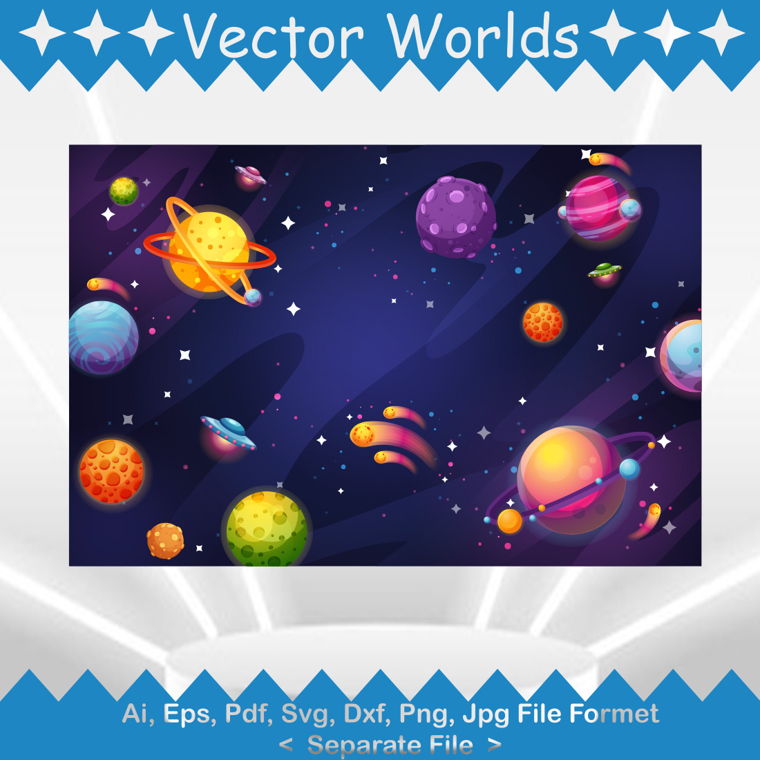 Galaxy SVG Vector Design preview image.