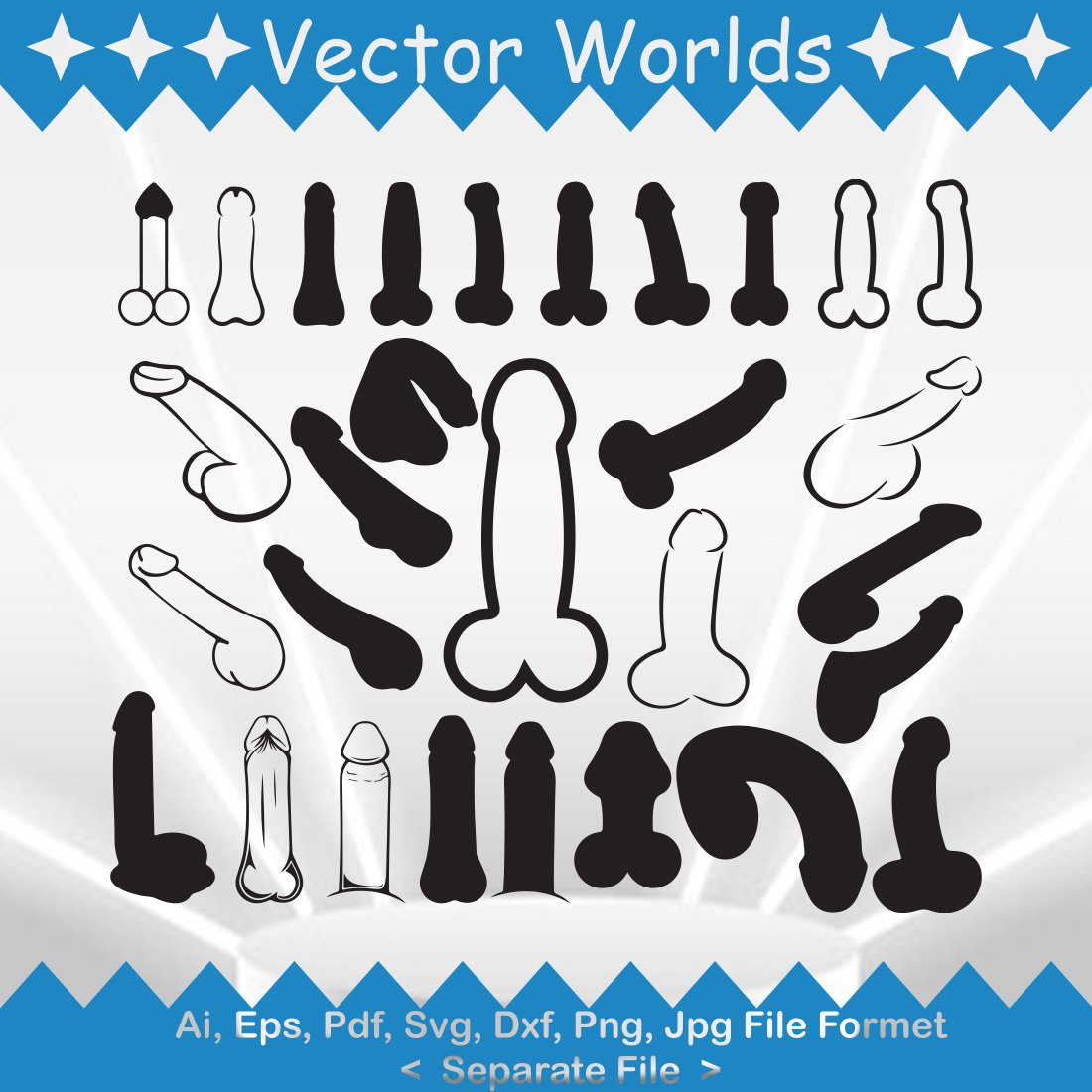 Penis SVG Vector Design preview image.