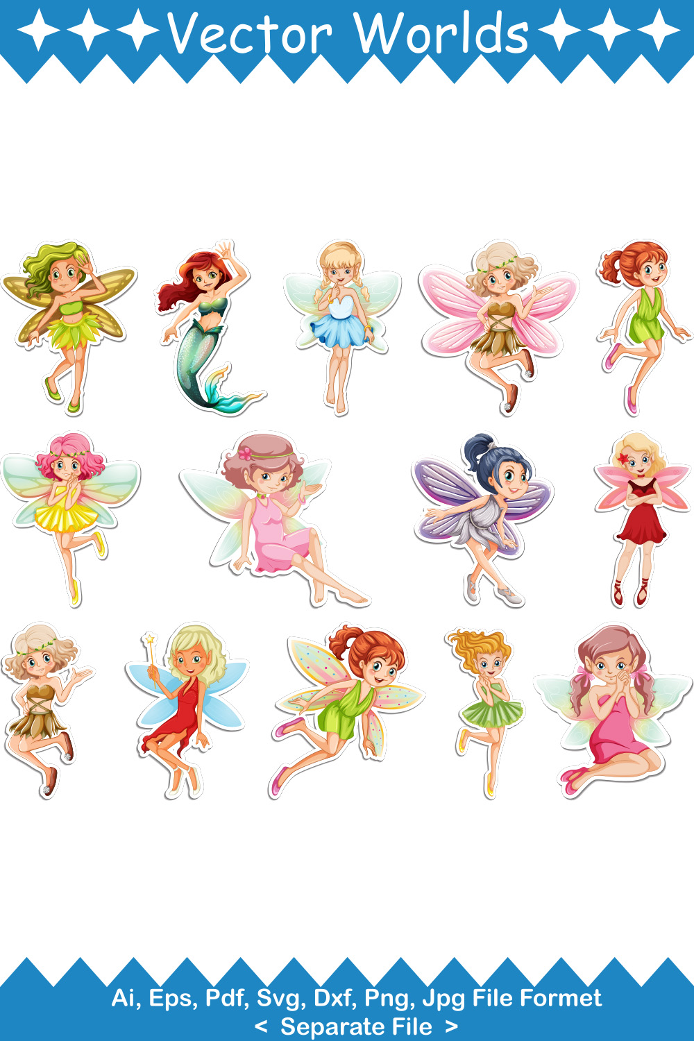 Fairy Real SVG Vector Design pinterest preview image.