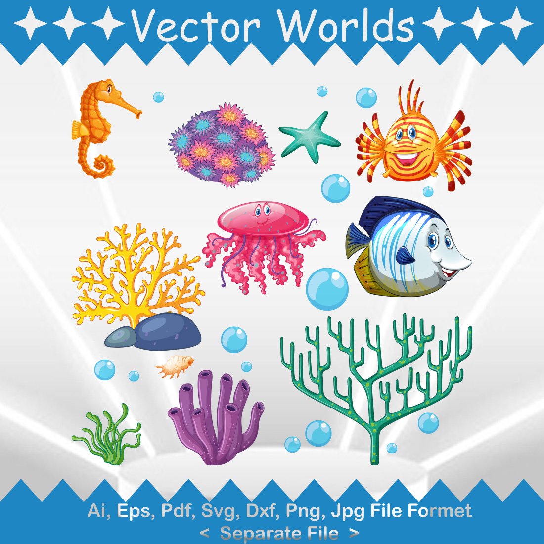 Coral SVG Vector Design preview image.