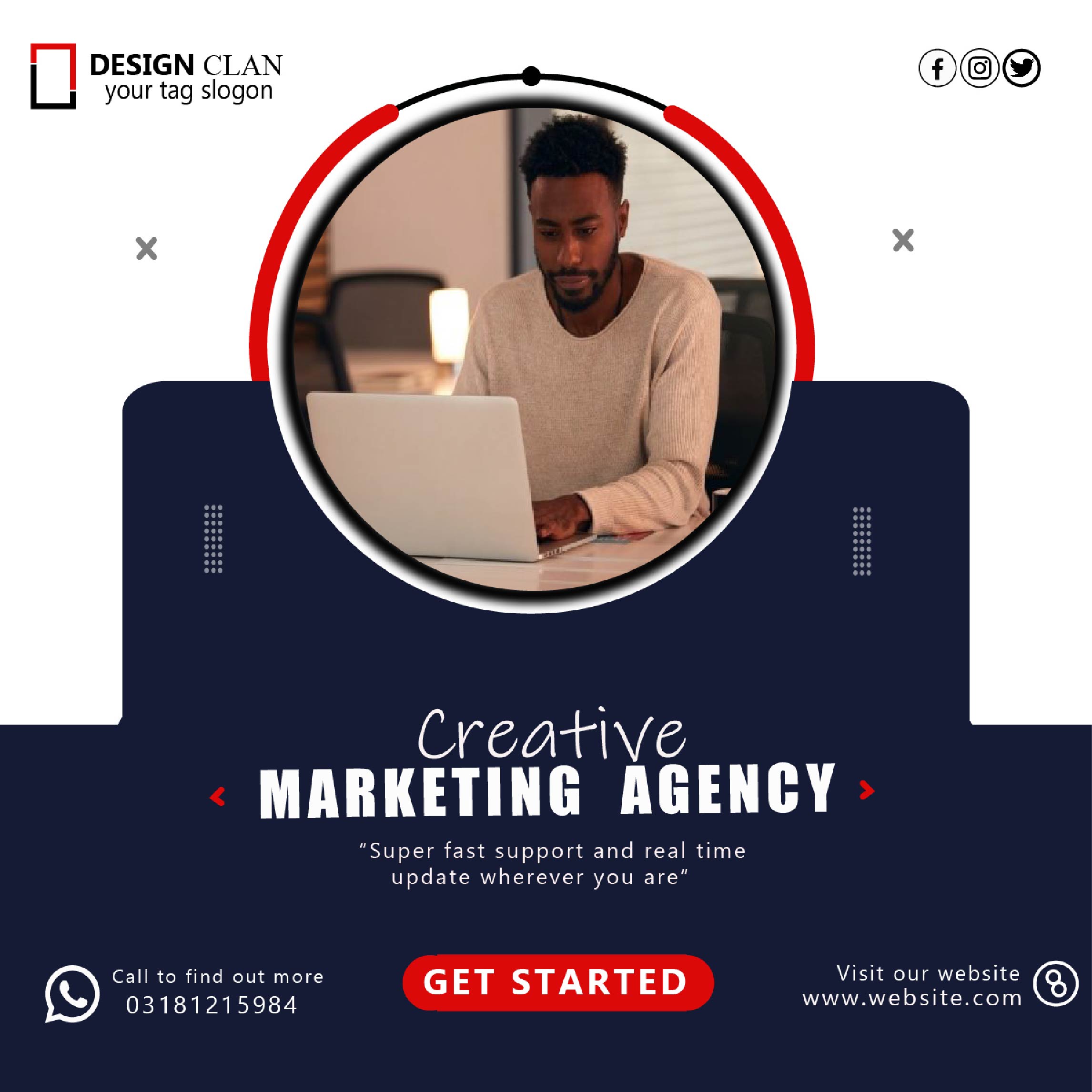 Marketing Agency pinterest preview image.