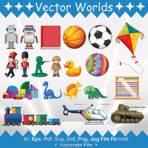 Children Toys SVG Vector Design cover image.