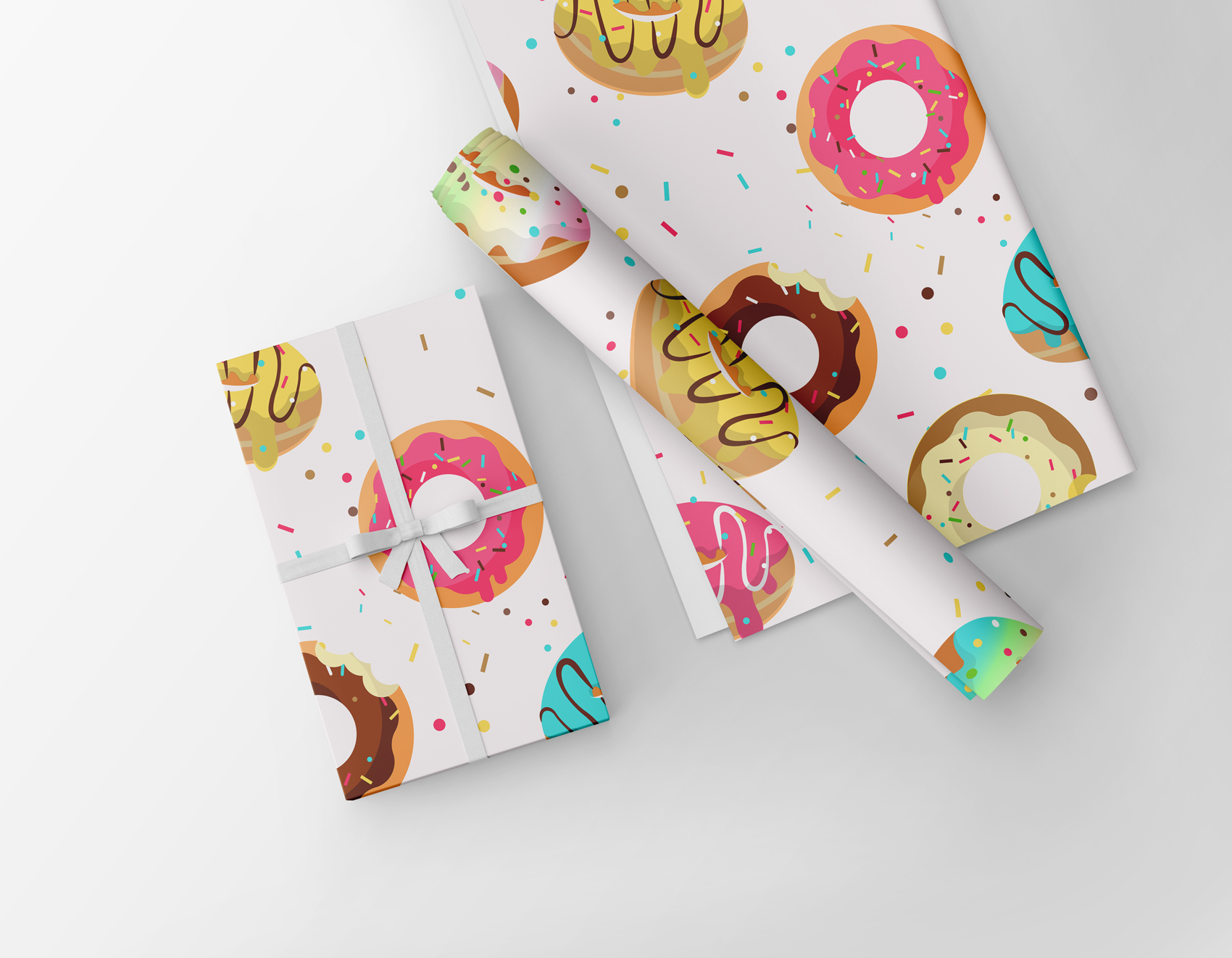 donut design on wrapping paper 448