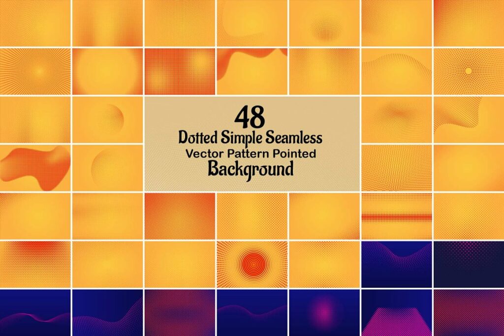 48 Dotted Pattern Vector Background - MasterBundles