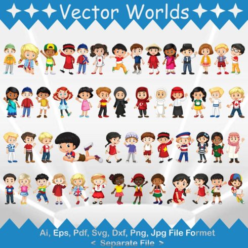 Kids SVG Vector Design cover image.