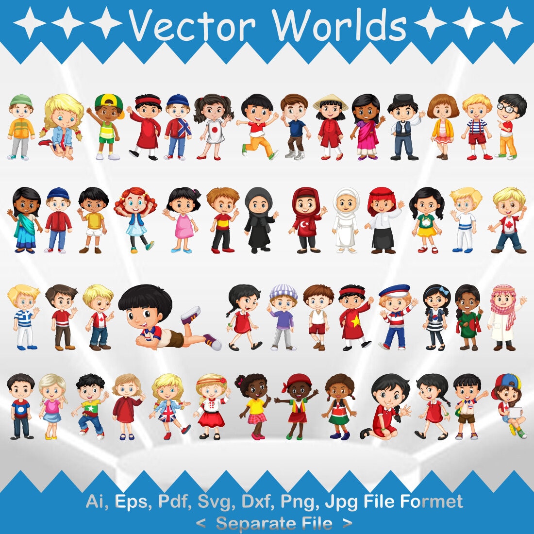 Kids SVG Vector Design preview image.