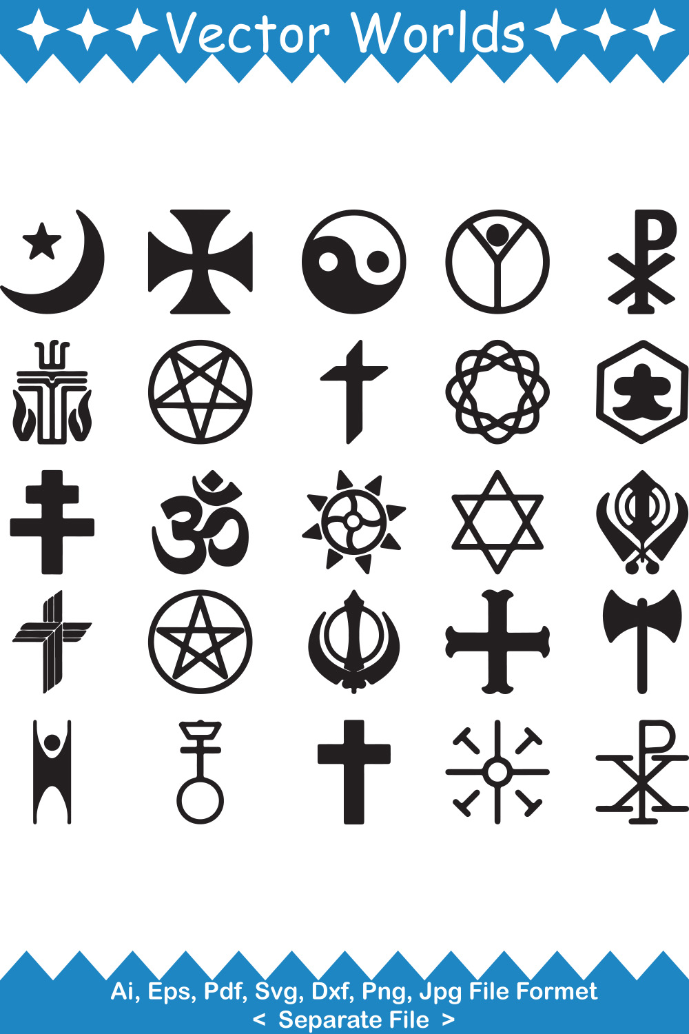 Atheism SVG Vector Design pinterest preview image.