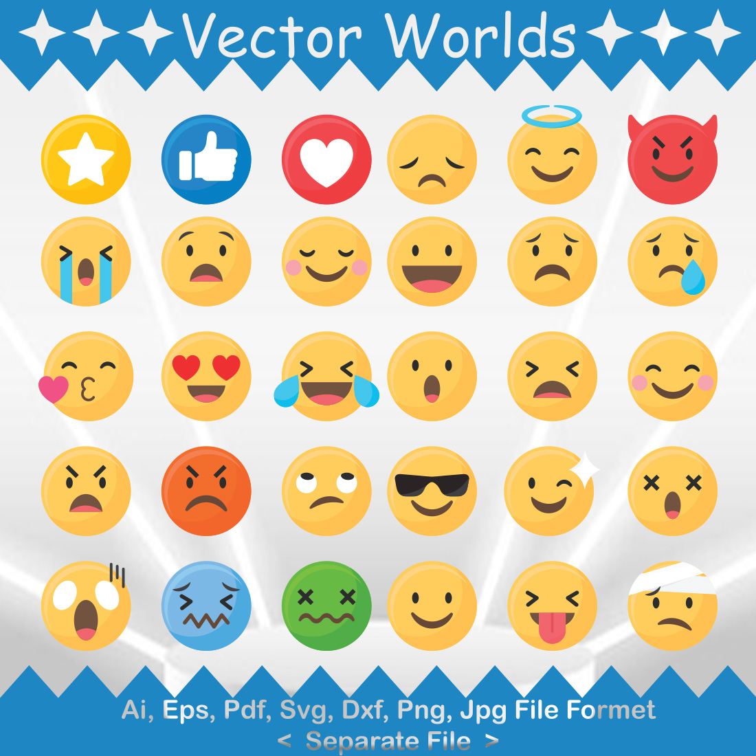 Emoji SVG Vector Design preview image.