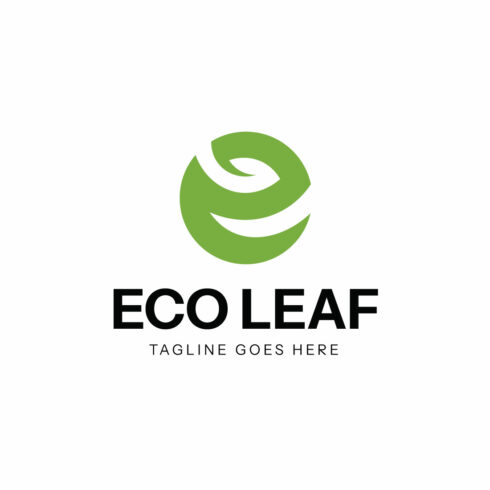 Eco Leaf Letter E Logo design cover image.