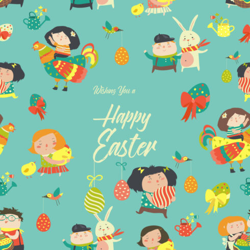 Easter Theme Seamless Pattern in Vector cover image.