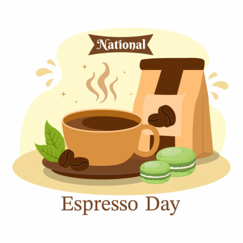 10 National Espresso Day Illustration cover image.