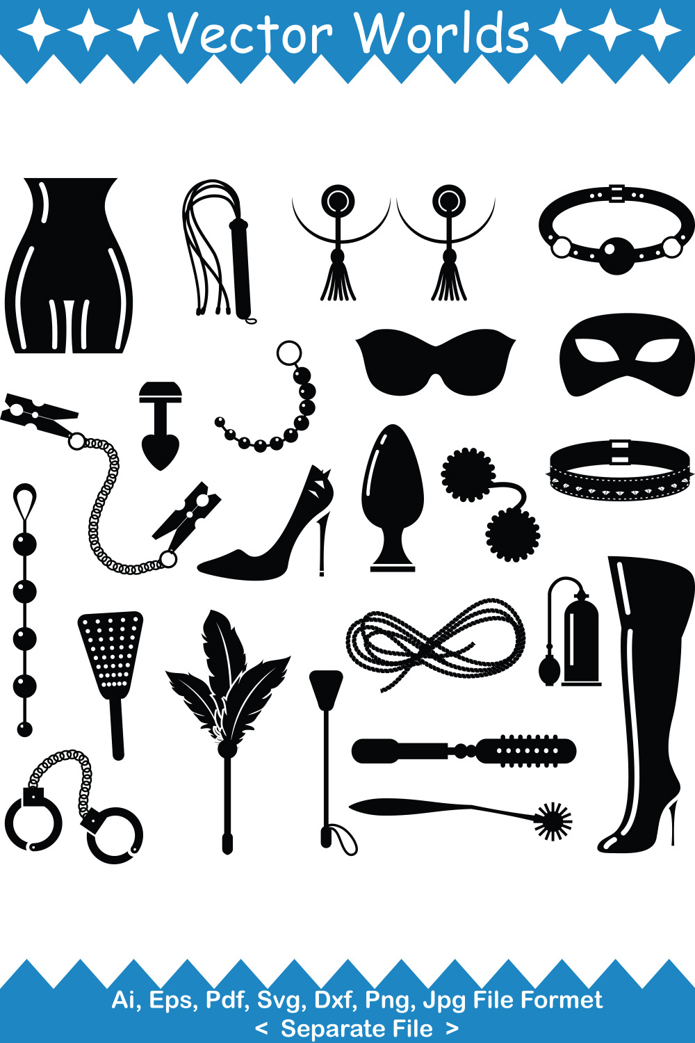 Sex Toys SVG Vector Design pinterest preview image.