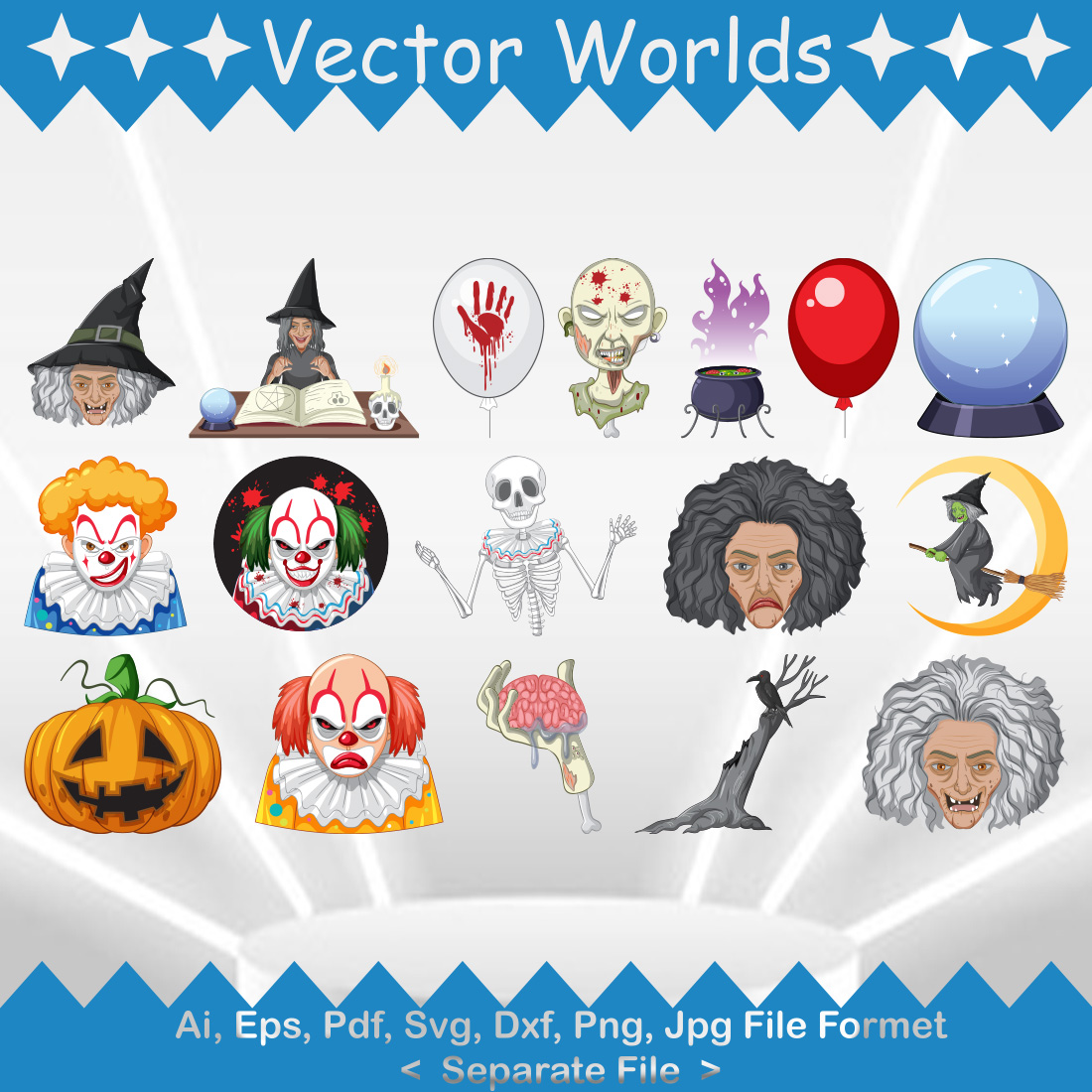 Halloween Monster SVG Vector Design preview image.