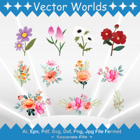 Flower SVG Vector Design cover image.