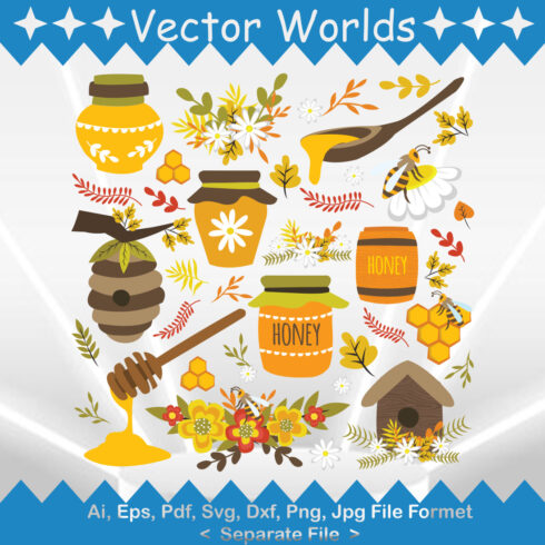 Honey SVG Vector Design cover image.