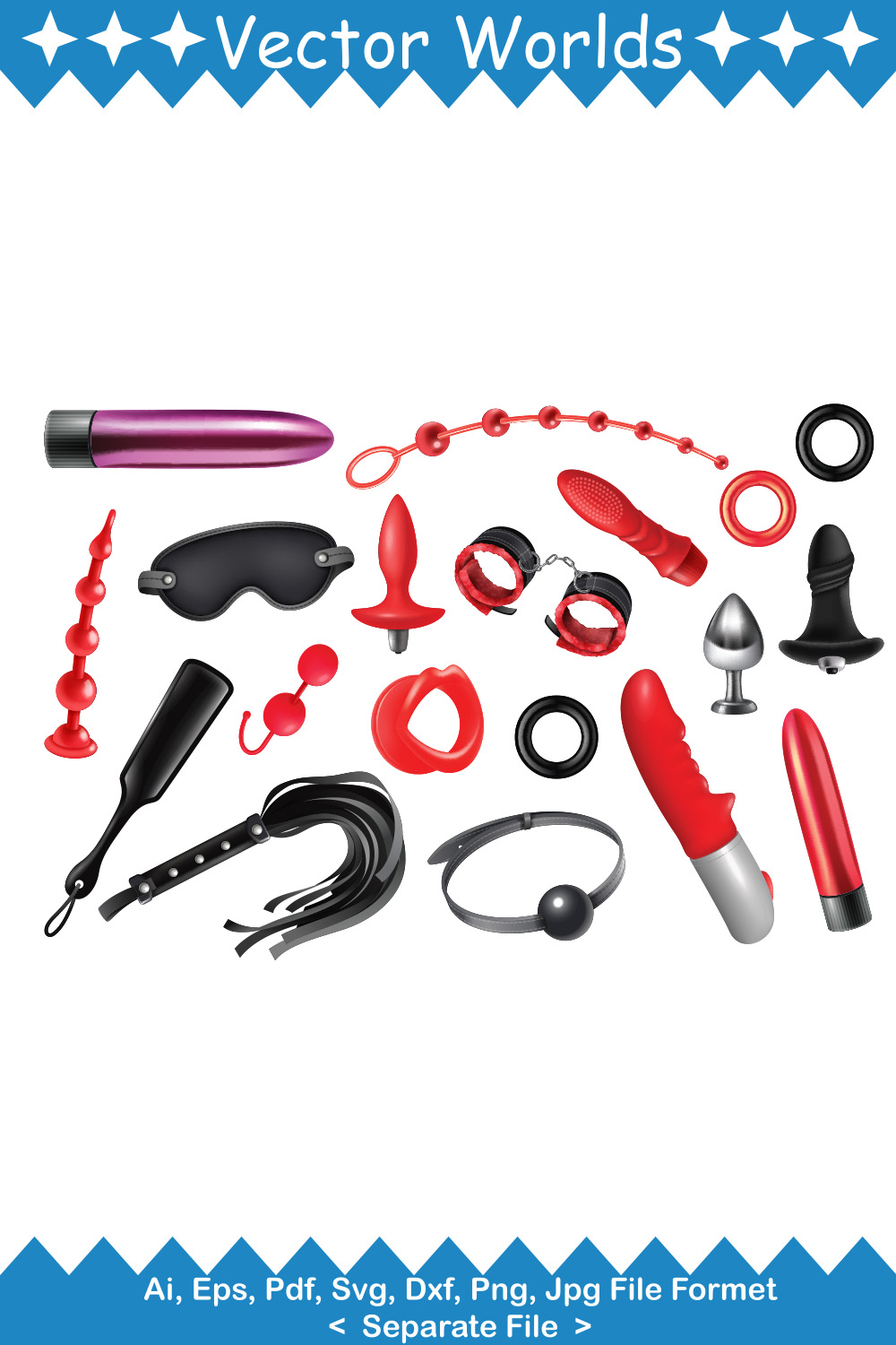 Sex Toys SVG Vector Design pinterest preview image.