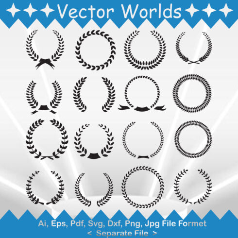 Circular Laurel SVG Vector Design cover image.