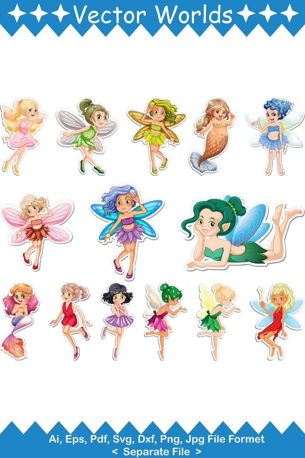 Fairy Real SVG Vector Design pinterest preview image.