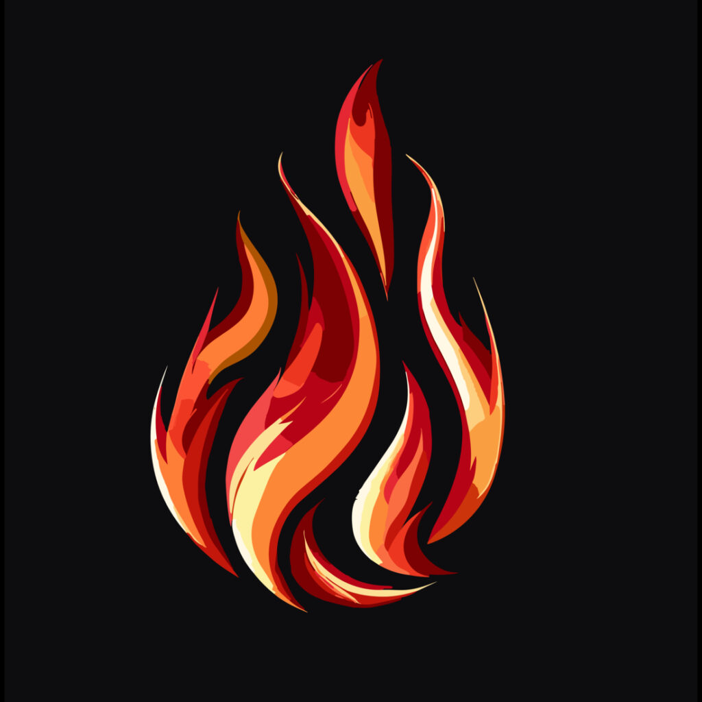 Lit Fire Flame Gradient Logo Vector Illustration MasterBundles
