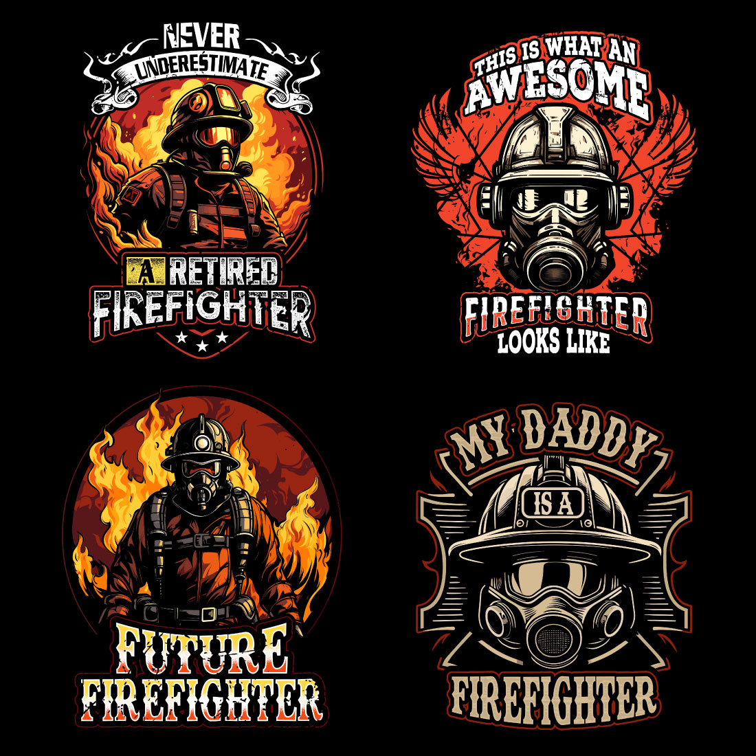 Firefighter t shirt design cover image.