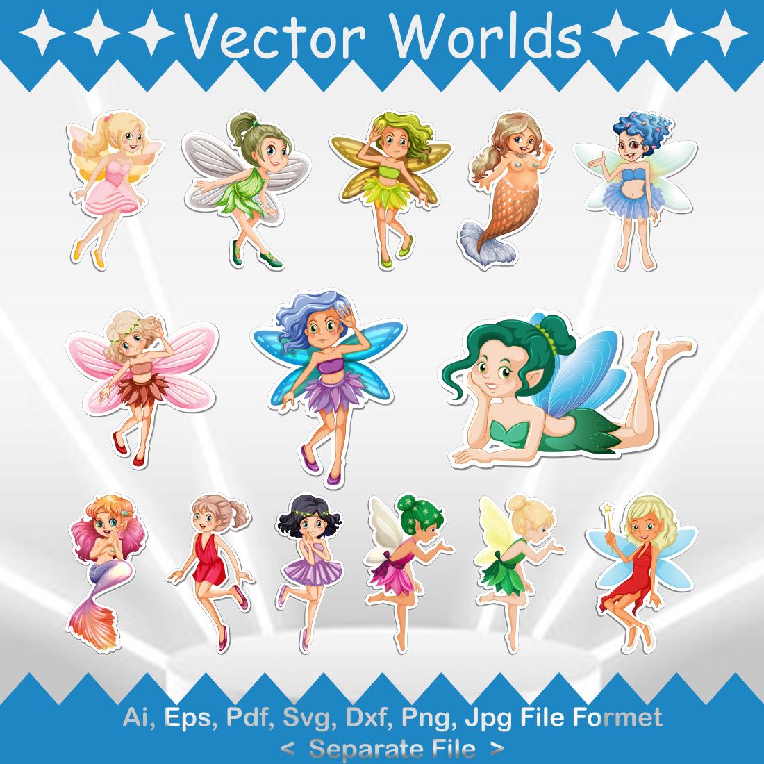 Fairy Real SVG Vector Design preview image.